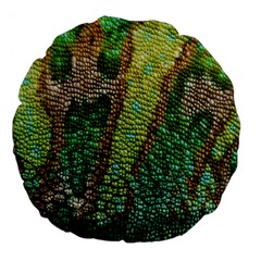 Chameleon Skin Texture Large 18  Premium Flano Round Cushions by BangZart