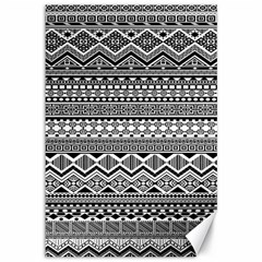 Aztec Pattern Design Canvas 12  X 18   by BangZart