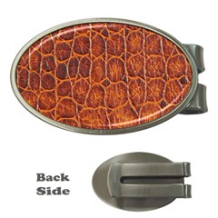 Crocodile Skin Texture Money Clips (oval)  by BangZart