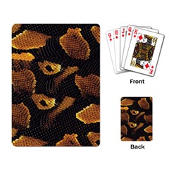 Gold Snake Skin Playing Card by BangZart