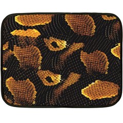 Gold Snake Skin Fleece Blanket (mini) by BangZart