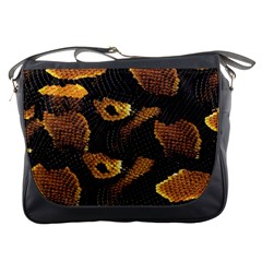 Gold Snake Skin Messenger Bags by BangZart