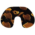 Gold Snake Skin Travel Neck Pillows Back