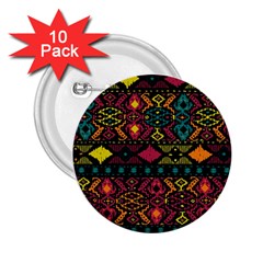 Bohemian Patterns Tribal 2 25  Buttons (10 Pack) 