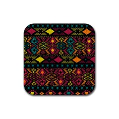 Bohemian Patterns Tribal Rubber Coaster (square) 