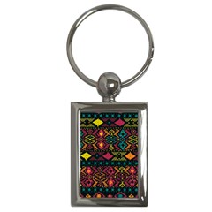 Bohemian Patterns Tribal Key Chains (rectangle) 