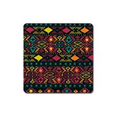 Bohemian Patterns Tribal Square Magnet