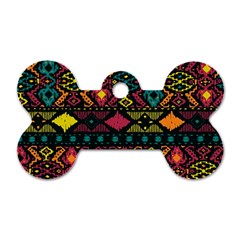 Bohemian Patterns Tribal Dog Tag Bone (one Side) by BangZart