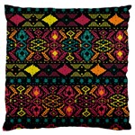 Bohemian Patterns Tribal Large Flano Cushion Case (Two Sides) Back