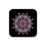 Ornate mandala Rubber Coaster (Square)  Front