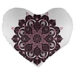 Ornate Mandala Large 19  Premium Heart Shape Cushions by Valentinaart