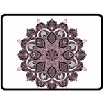 Ornate mandala Double Sided Fleece Blanket (Large)  80 x60  Blanket Back