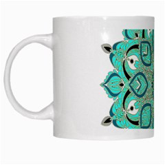 Ornate mandala White Mugs