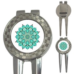 Ornate mandala 3-in-1 Golf Divots