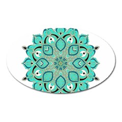 Ornate mandala Oval Magnet