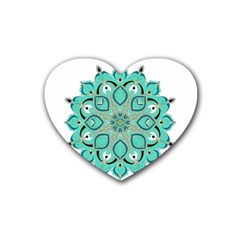 Ornate mandala Heart Coaster (4 pack) 