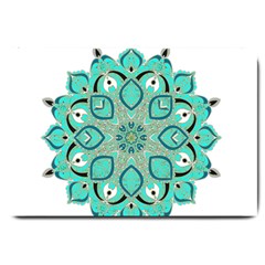 Ornate mandala Large Doormat 