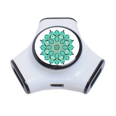 Ornate mandala 3-Port USB Hub