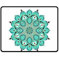 Ornate mandala Double Sided Fleece Blanket (Medium) 