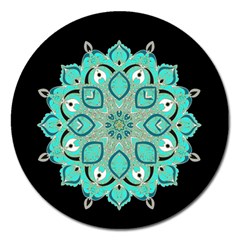 Ornate Mandala Magnet 5  (round) by Valentinaart
