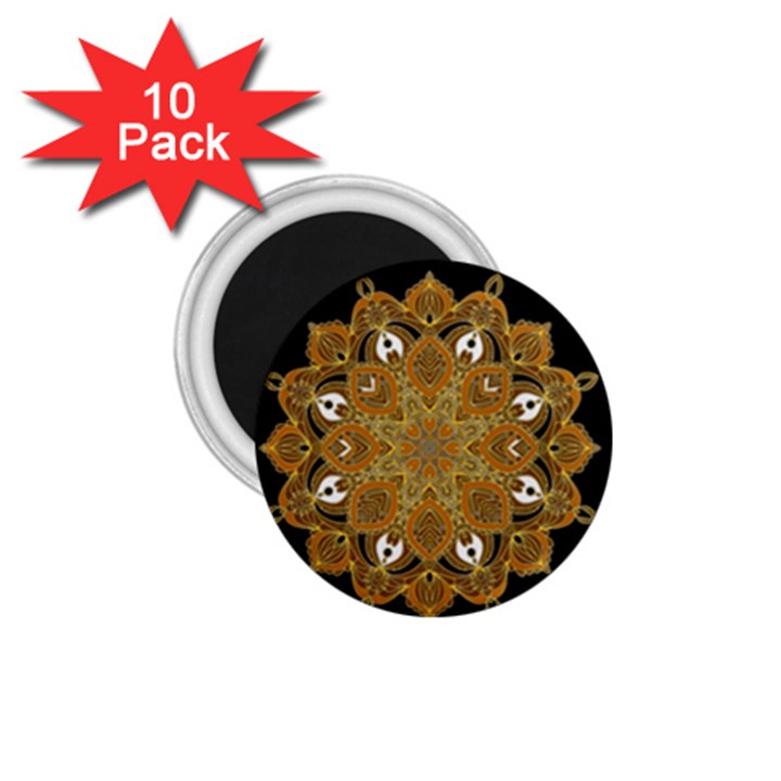 Ornate mandala 1.75  Magnets (10 pack) 