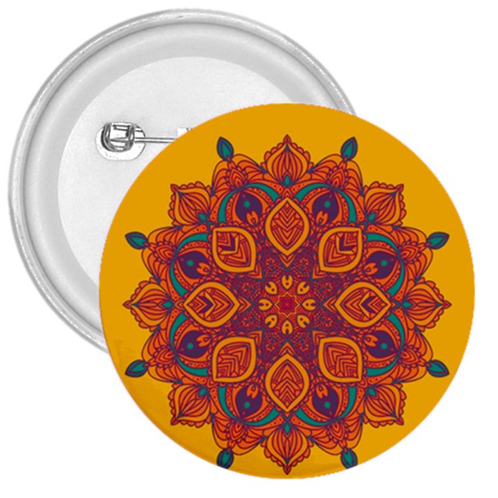 Ornate mandala 3  Buttons