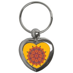 Ornate Mandala Key Chains (heart)  by Valentinaart