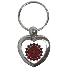 Ornate Mandala Key Chains (heart)  by Valentinaart