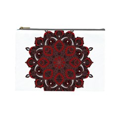 Ornate Mandala Cosmetic Bag (large)  by Valentinaart