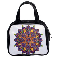 Ornate Mandala Classic Handbags (2 Sides) by Valentinaart