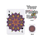 Ornate mandala Playing Cards 54 (Mini)  Front - Spade7