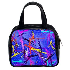 Paint Splashes                       Classic Handbag (two Sides) by LalyLauraFLM