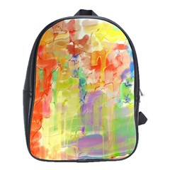 Paint Texture                        School Bag (large) by LalyLauraFLM