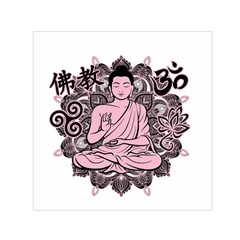 Ornate Buddha Small Satin Scarf (square)