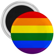Pride Rainbow Flag 3  Magnets by Valentinaart