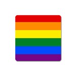 Pride rainbow flag Square Magnet Front