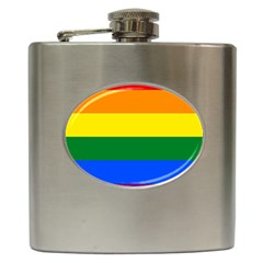 Pride Rainbow Flag Hip Flask (6 Oz) by Valentinaart