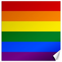 Pride Rainbow Flag Canvas 20  X 20   by Valentinaart