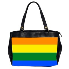 Pride Rainbow Flag Office Handbags (2 Sides)  by Valentinaart