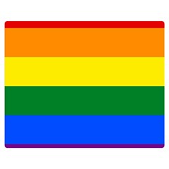 Pride Rainbow Flag Double Sided Flano Blanket (medium)  by Valentinaart