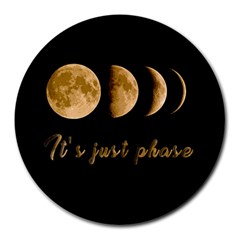 Moon Phases  Round Mousepads by Valentinaart