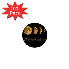 Moon Phases  1  Mini Buttons (100 Pack)  by Valentinaart