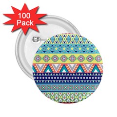 Tribal Print 2 25  Buttons (100 Pack) 