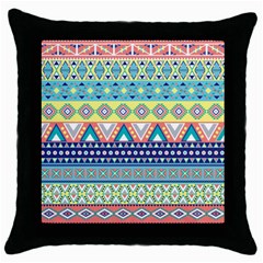 Tribal Print Throw Pillow Case (black) by BangZart