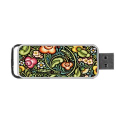 Bohemia Floral Pattern Portable Usb Flash (two Sides) by BangZart