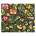 Bohemia Floral Pattern Double Sided Flano Blanket (Small)  50 x40  Blanket Back