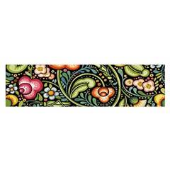 Bohemia Floral Pattern Satin Scarf (oblong)