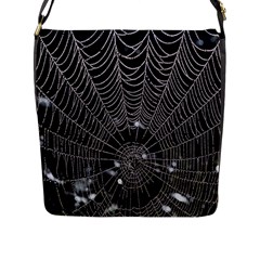 Spider Web Wallpaper 14 Flap Messenger Bag (l)  by BangZart