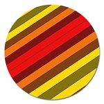 Abstract Bright Stripes Magnet 5  (Round) Front