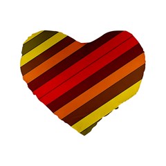 Abstract Bright Stripes Standard 16  Premium Heart Shape Cushions